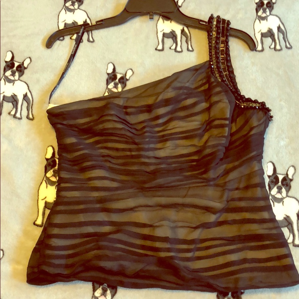 Bebe sequin and beaded top size M